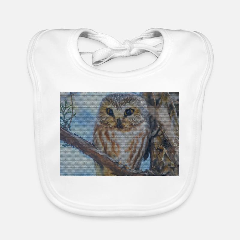 Abendwald Eulenblick Bavoir bio Bébé