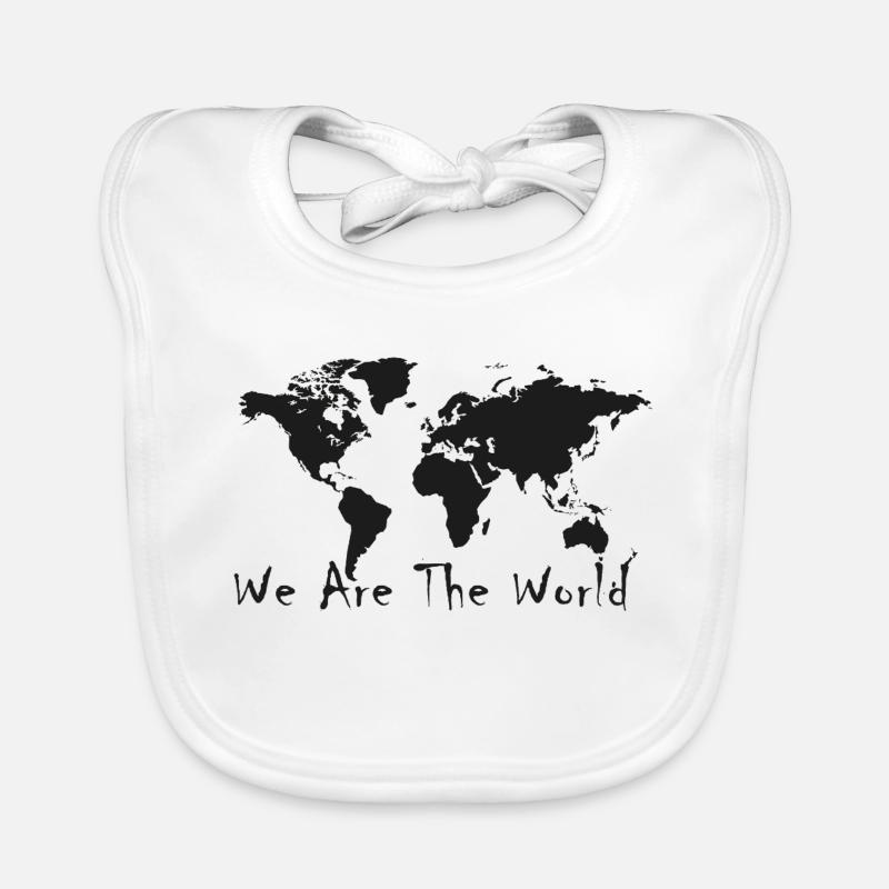 World Unity Map Silhouette Baby Bio-Lätzchen