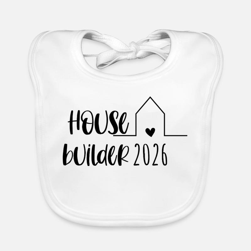 Constructeur de maisons 2026 Cadeau Maison de rêve Bavoir bio Bébé