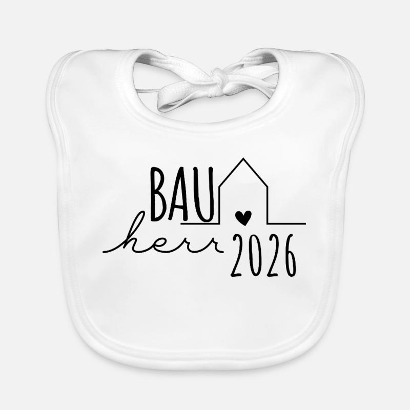 Builder 2026 House Building Gift Man Organic Baby Bibs