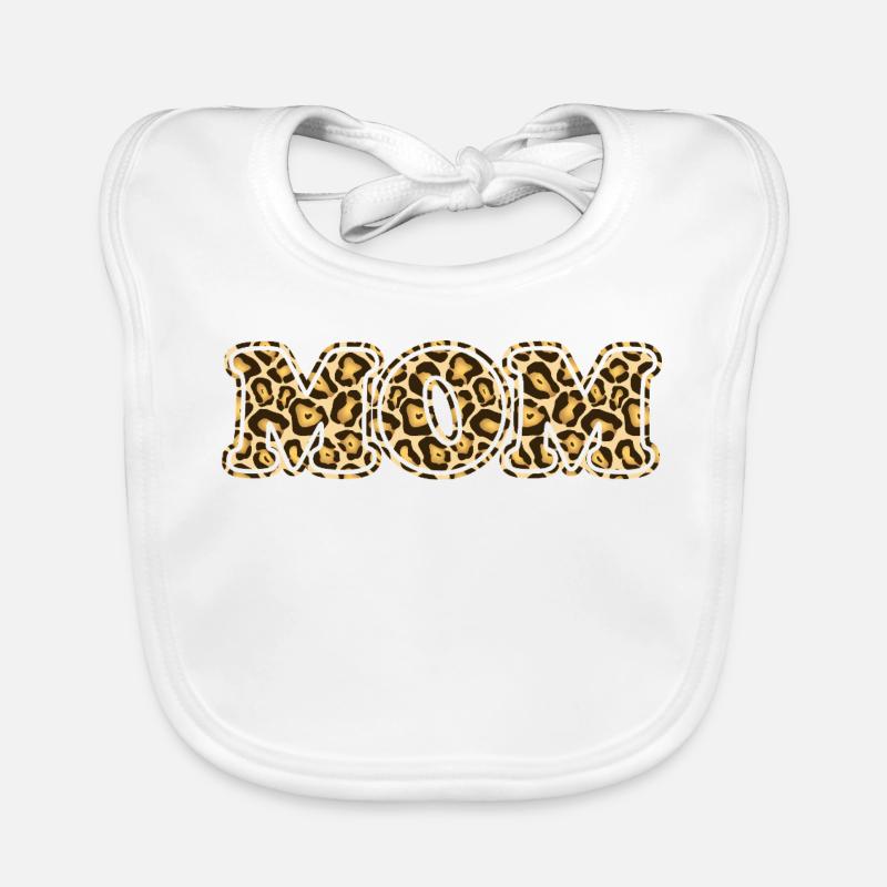 MOM Leopard Print Muster Baby Bio-Lätzchen
