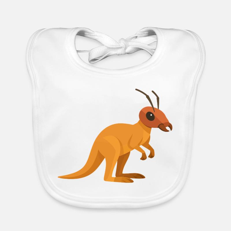 Kangaroo Ant with antennae Organic Baby Bibs