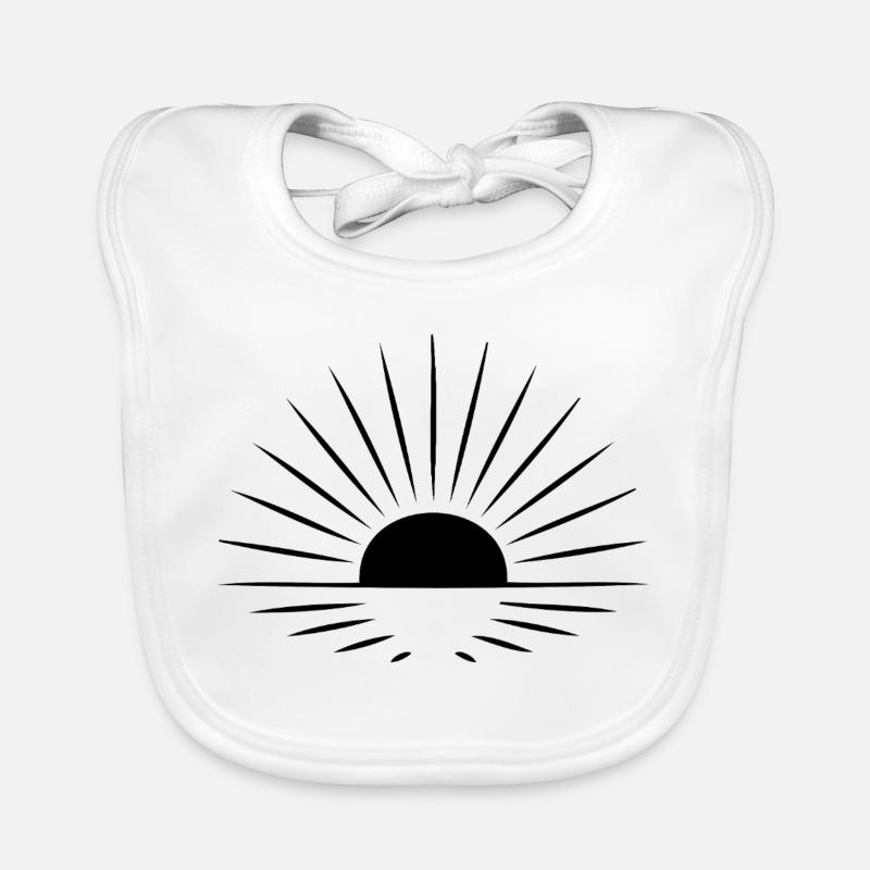 Sun-ray minimalist mindfulness Organic Baby Bibs