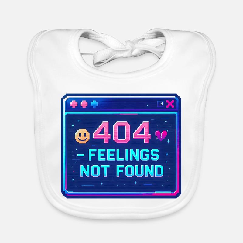 Y2K Retro – 404 sentiments introuvables Bavoir bio Bébé