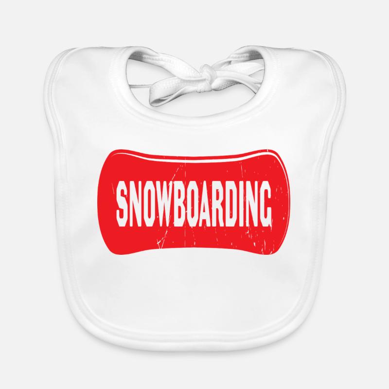Snowboarding Baby Bio-Lätzchen