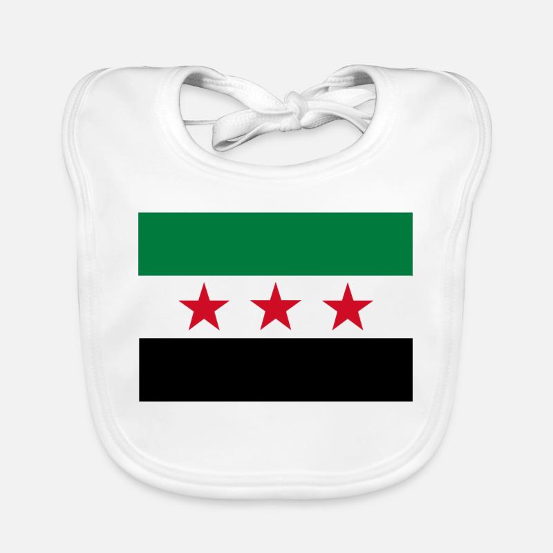 Drapeau étoile vert blanc noir Bavoir bio Bébé