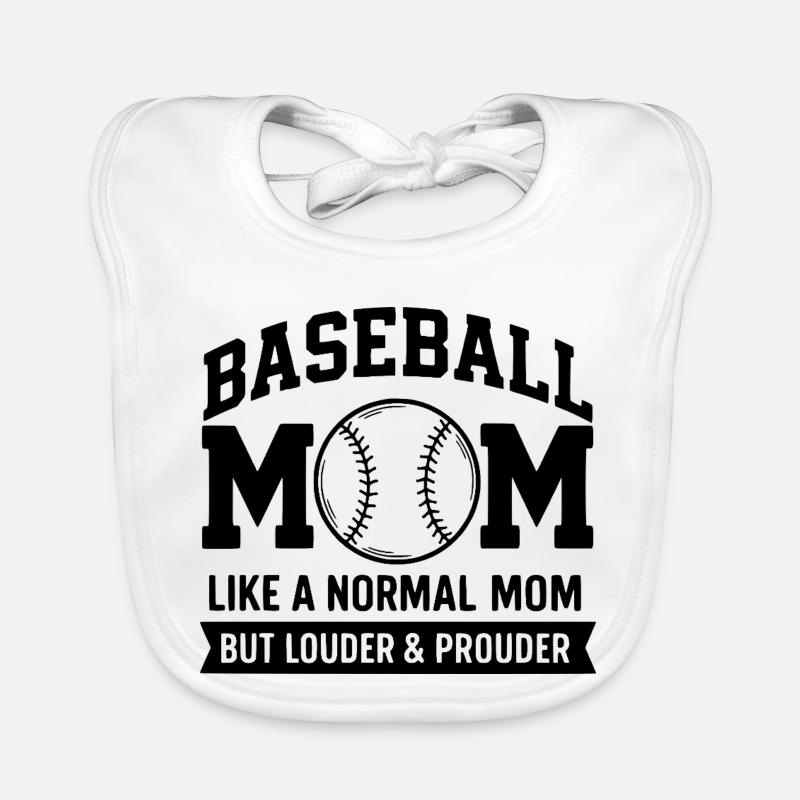 Stolze Baseball-Mutter Zitat Baseball-Mutter Baby Bio-Lätzchen