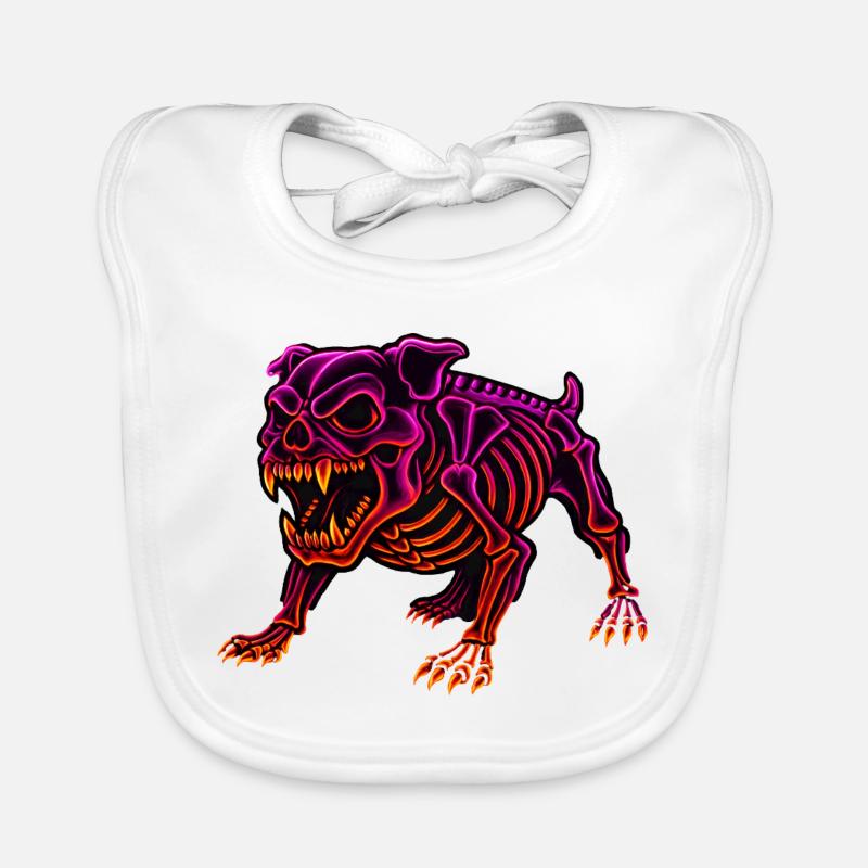 Neon Skelett Dinosaurier Baby Bio-Lätzchen