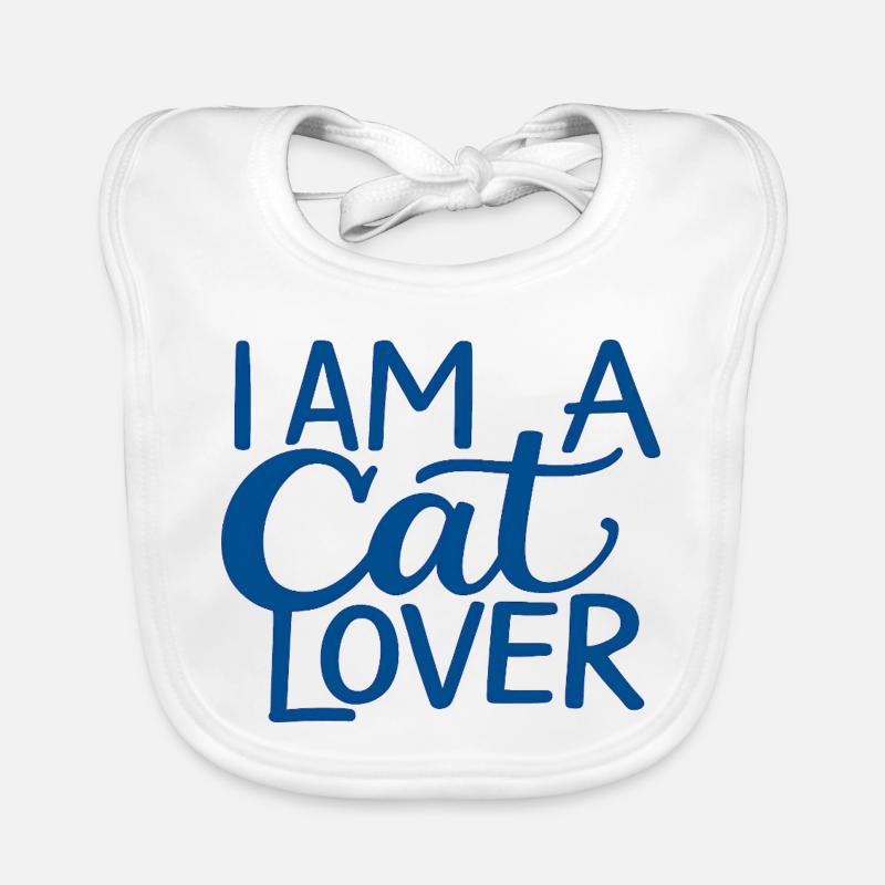 I Am A Cat Lover Bavoir bio Bébé