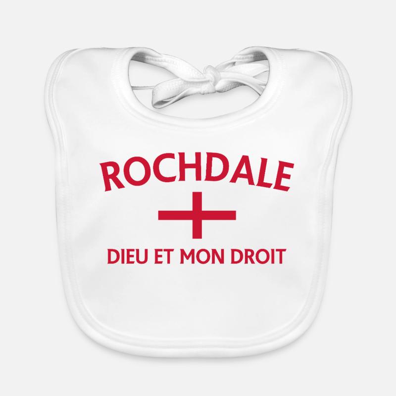 Devise du drapeau anglais de Rochdale Bavoir bio Bébé