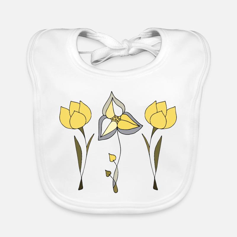Fleur Bavoir bio Bébé