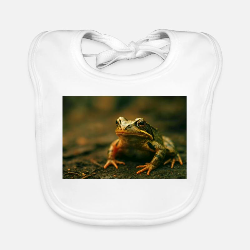 Wild animals, frog Organic Baby Bibs
