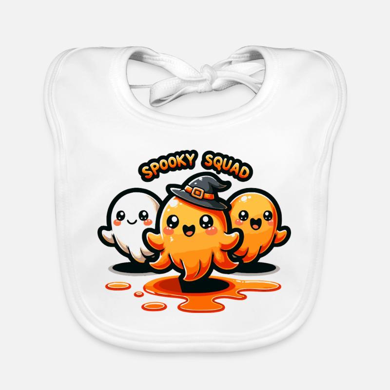 Spooky Squad Halloween Squid Trio Organic Baby Bibs