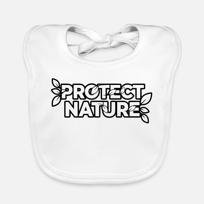Protect Nature | Umweltschutz Statement Vektor Baby Bio-Lätzchen