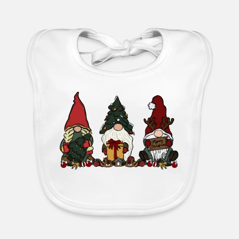 Noël des gnomes Bavoir bio Bébé