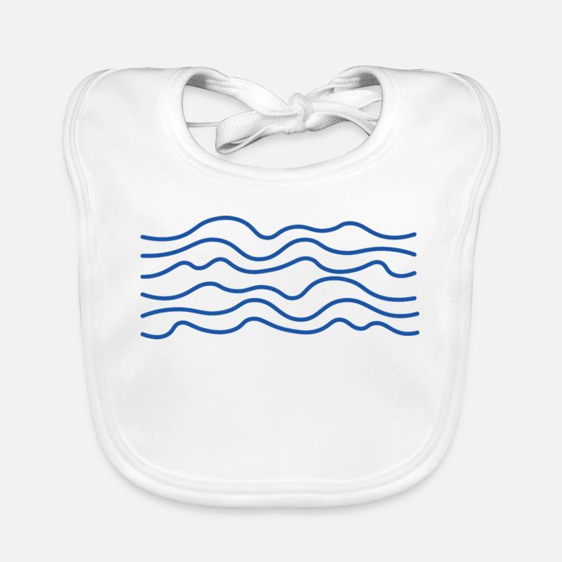 Blue Wave Organic Baby Bibs