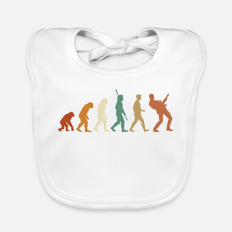 Evolution Music Rock Basse Guitare Bavoir bio Bébé