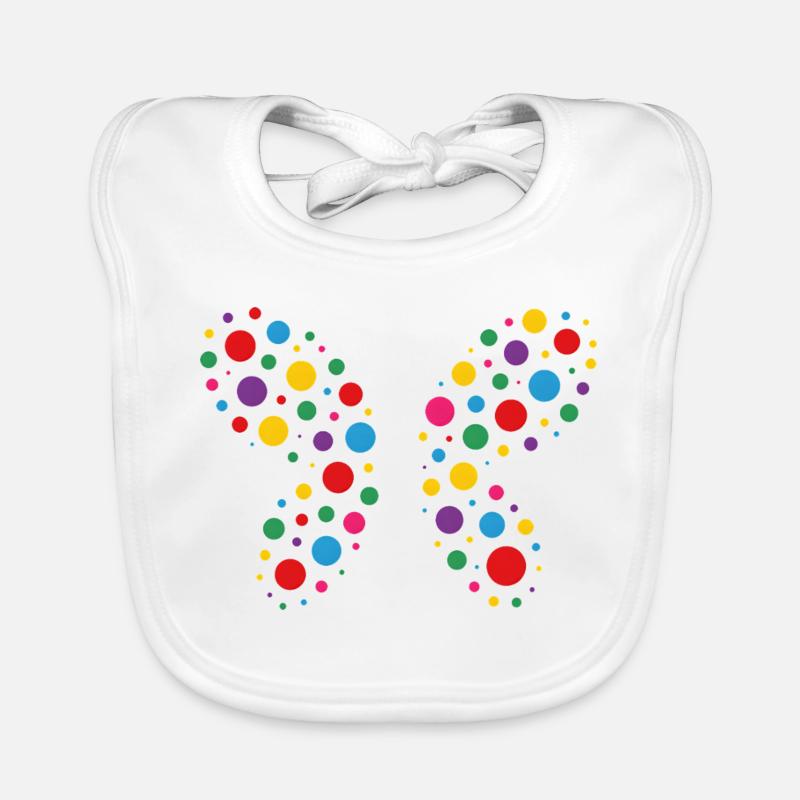 Bloom d’aile de point coloré Bavoir bio Bébé