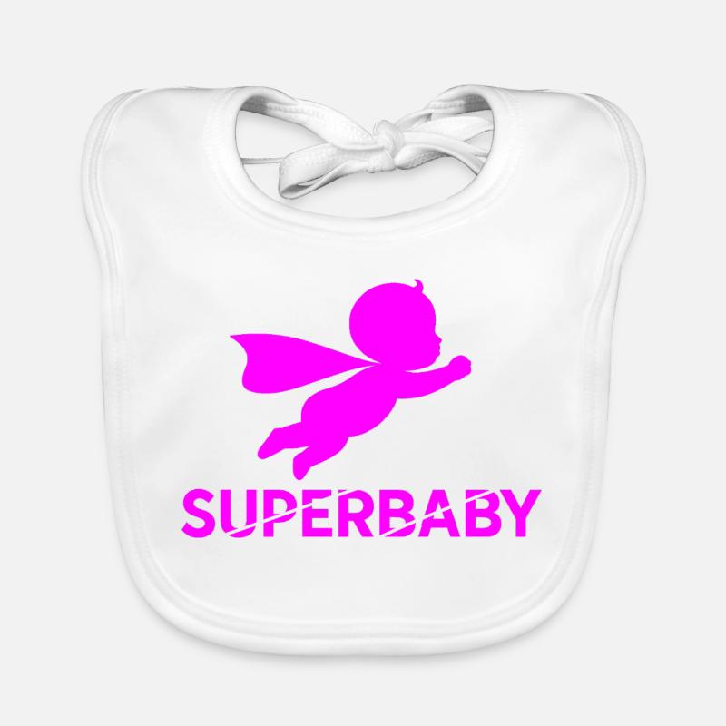 Fliegendes Baby Silhouette Rosa Baby Bio-Lätzchen