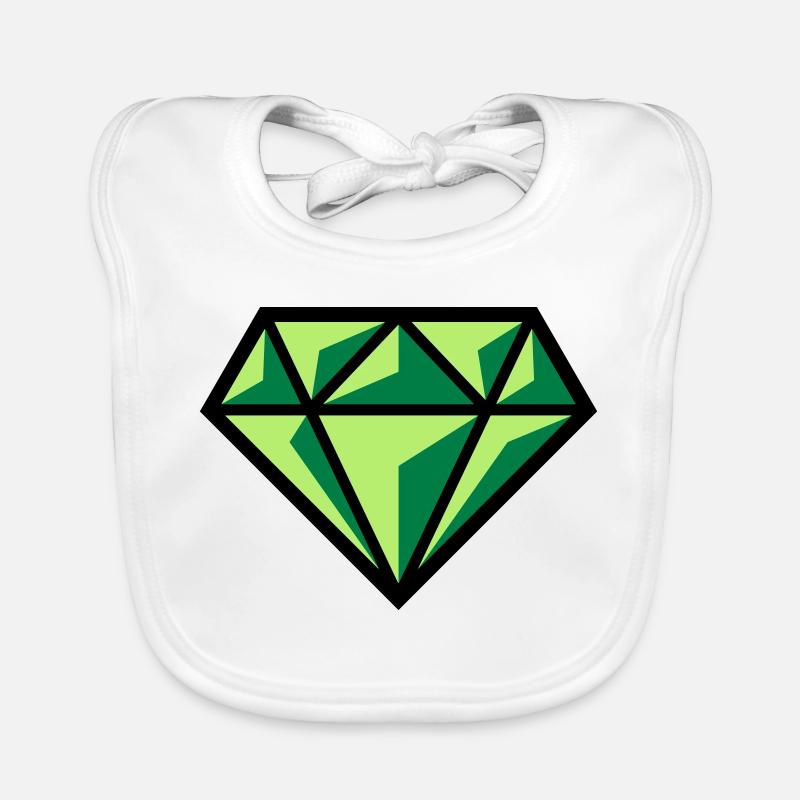 Diamant (Edelstein Brillant Symbol / POS Gre 3C) Baby Bio-Lätzchen