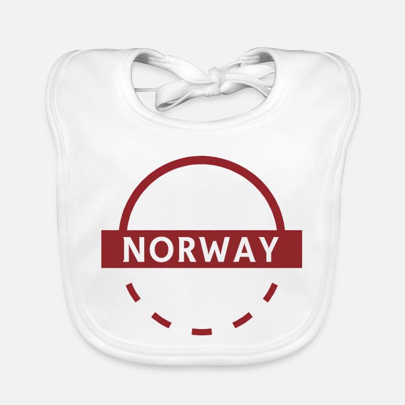 Norway Bow emblem Organic Baby Bibs