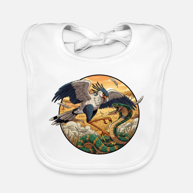 Secretary vs Snake in the Evening Light Organic Baby Bibs