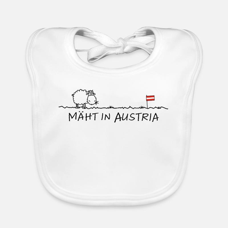 Mäht in Austria – Österreich Humor mit Schmäh Baby Bio-Lätzchen