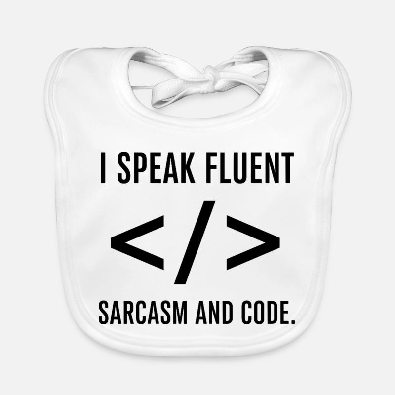 Ich spreche fließend Code Baby Bio-Lätzchen