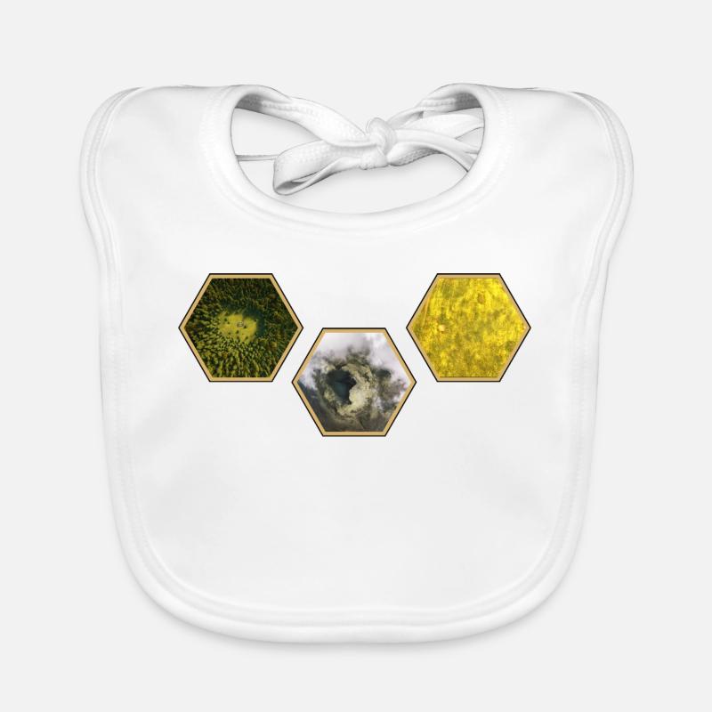 Les colons de Catan Hexagone Design Bavoir bio Bébé