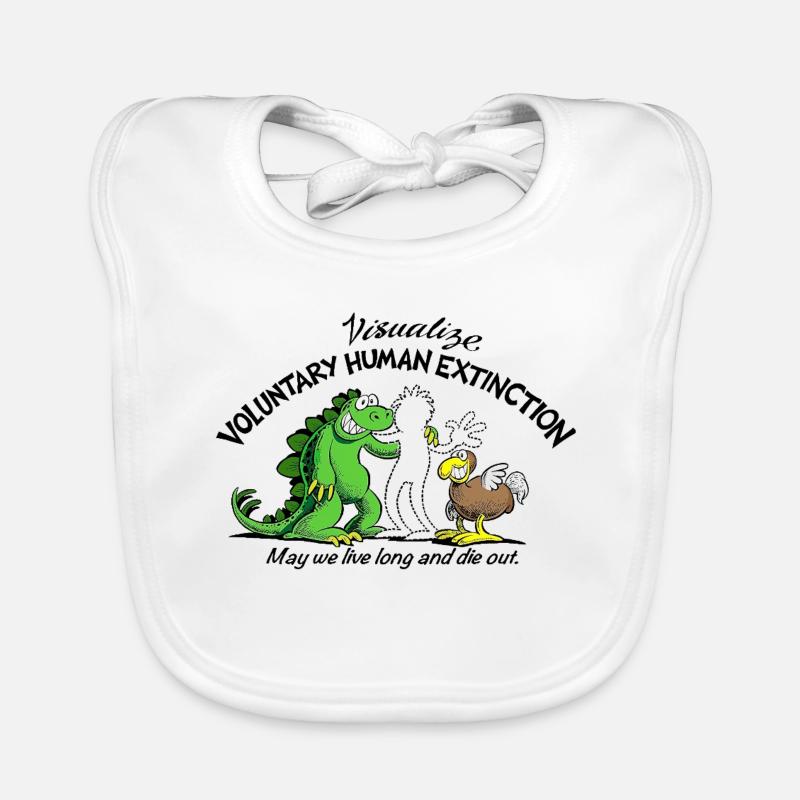 Voluntary Human Extinction Movement VHEMT - Baby Bio-Lätzchen - Weiß