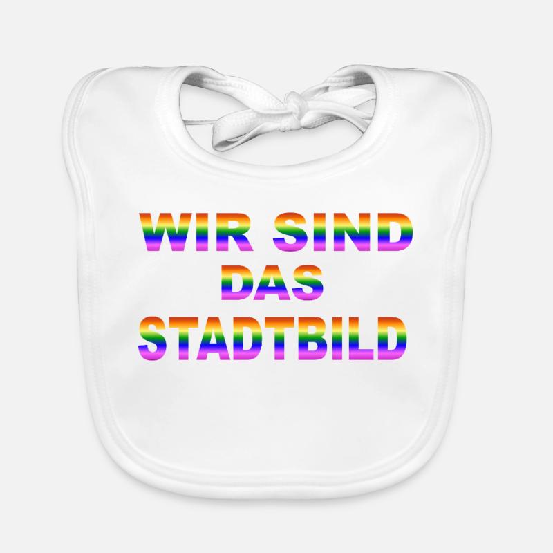 Wir sind das Stadtbild - Baby Bio-Lätzchen - Weiß