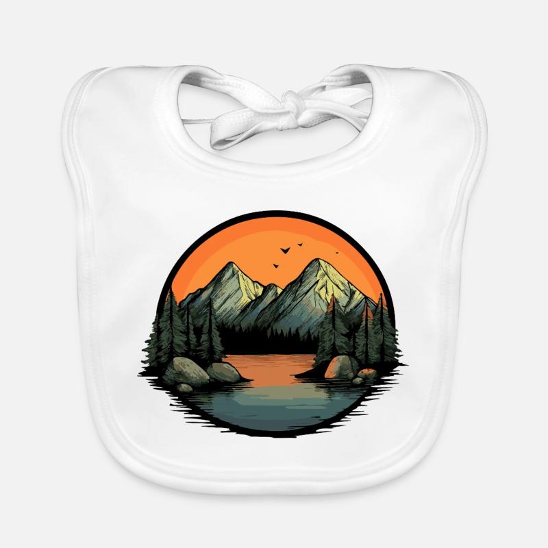 Mountains Nature Organic Baby Bibs