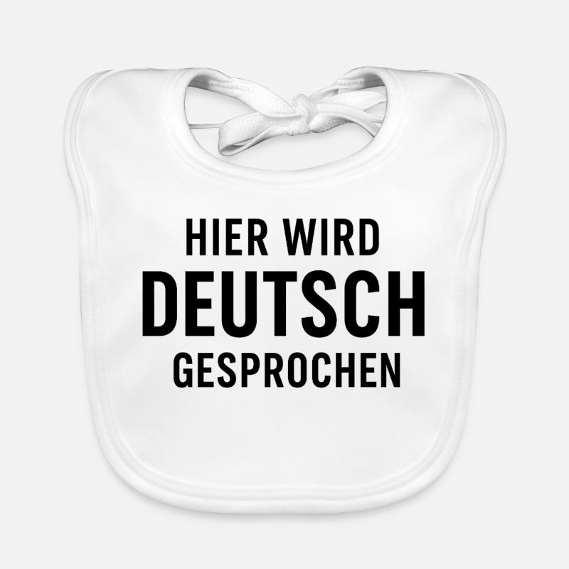 Hier Wird Deutsch Gesprochen Baby Bio-Lätzchen