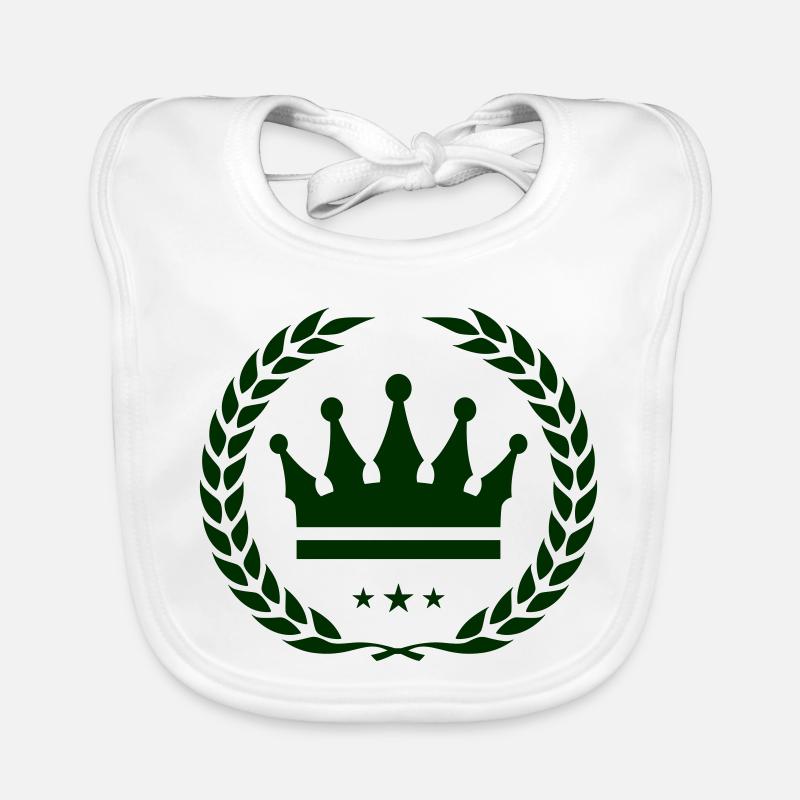 Krone Emblem Baby Bio-Lätzchen