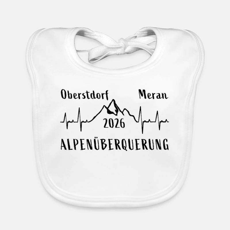 Traversée des Alpes 2026 Oberstdorf Merano E5 Bavoir bio Bébé