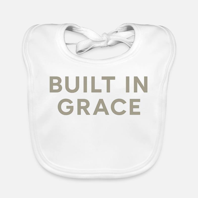 Built in Grace Typography Baby Bio-Lätzchen