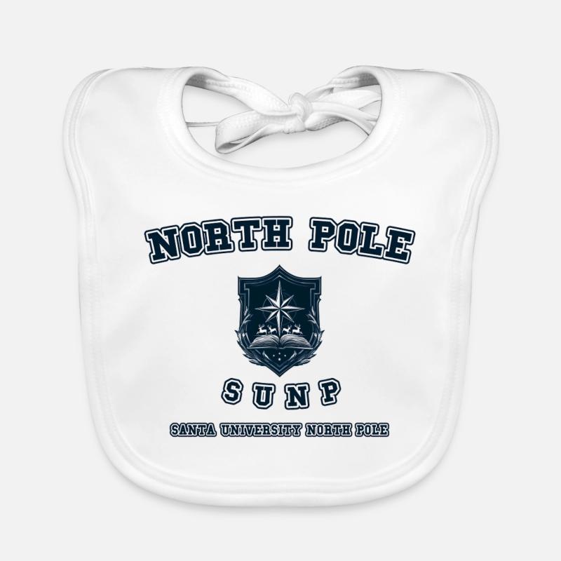 North Pole University Organic Baby Bibs