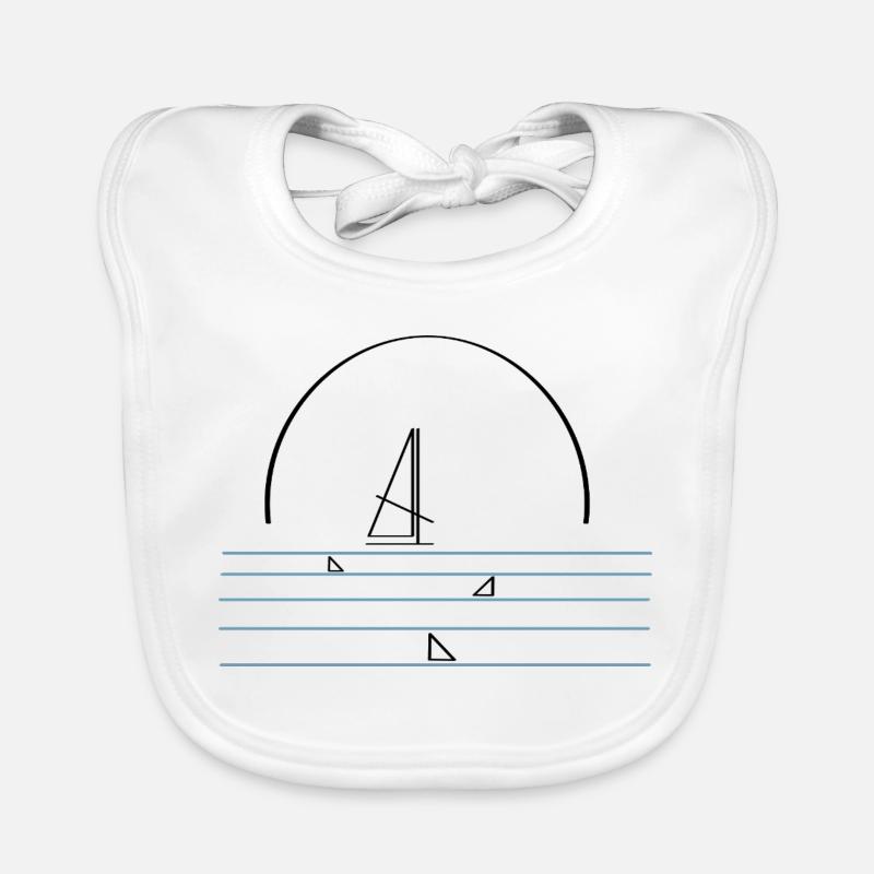 Logo planche à voile avec des requins Bavoir bio Bébé