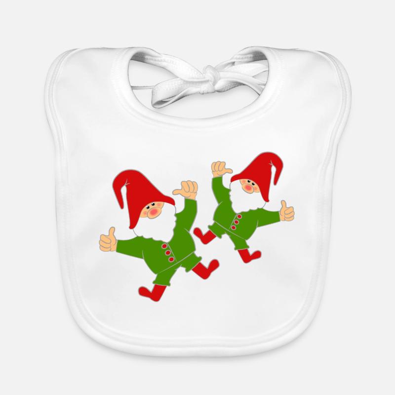 Funny gnomes Organic Baby Bibs