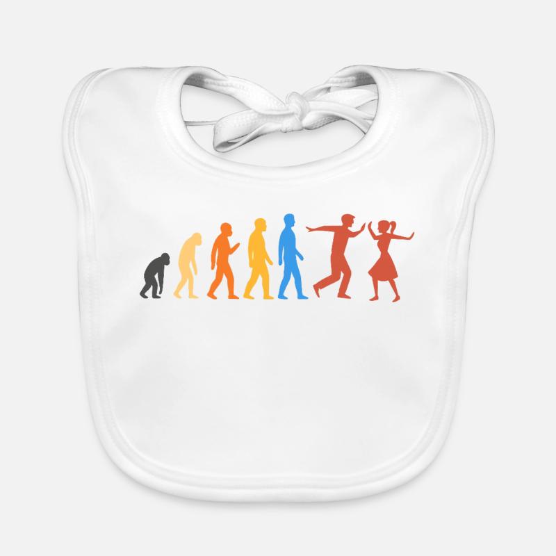Swing-Tanz - Die höchste Stufe der Evolution - Baby Bio-Lätzchen - Weiß