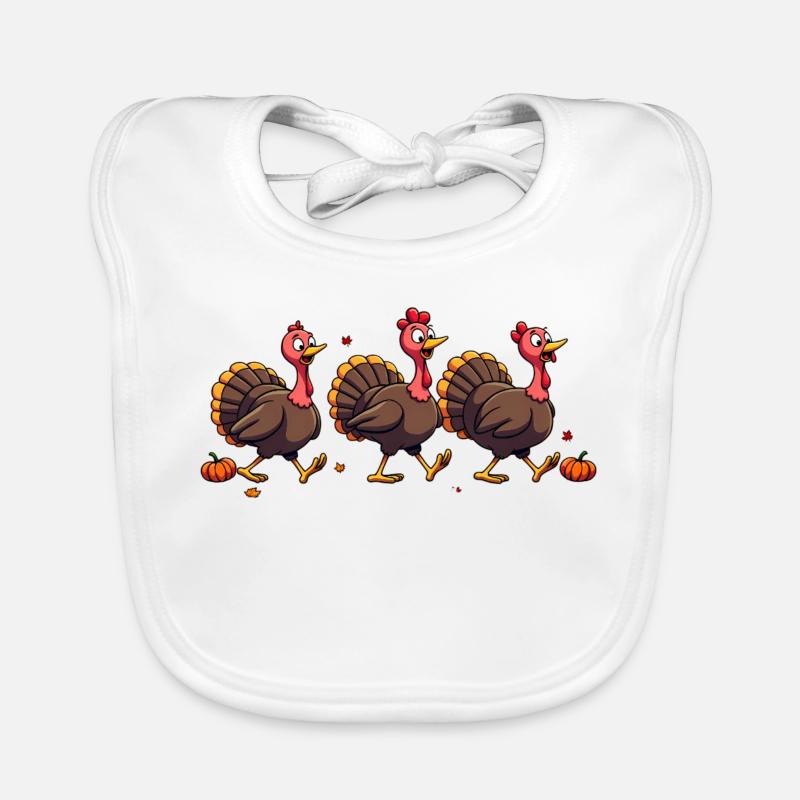 Bébé dinde de Thanksgiving Bavoir bio Bébé