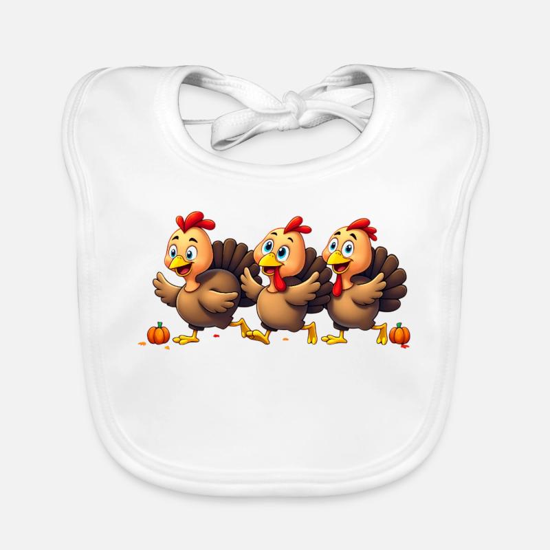 Bébé dinde de Thanksgiving Bavoir bio Bébé