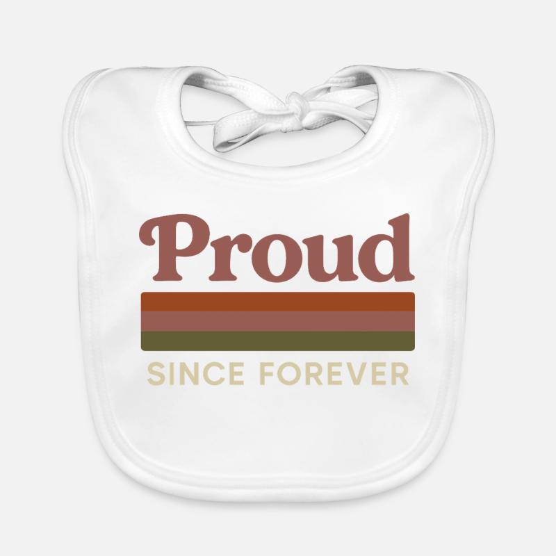 Groovy Pride Retro Equality Queer Story Organic Baby Bibs
