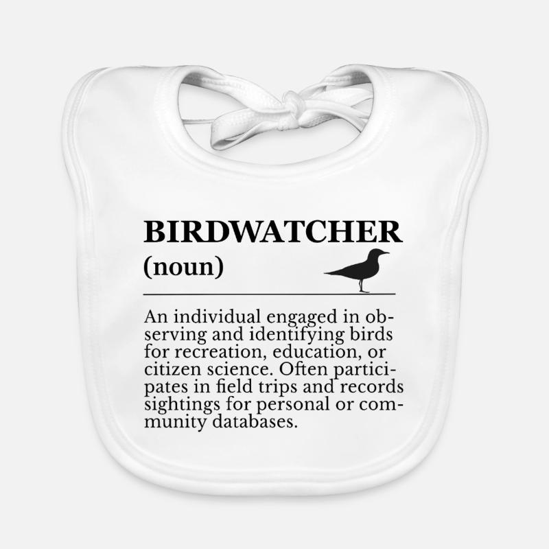Birdwatcher Definition - Birdwatching Organic Baby Bibs