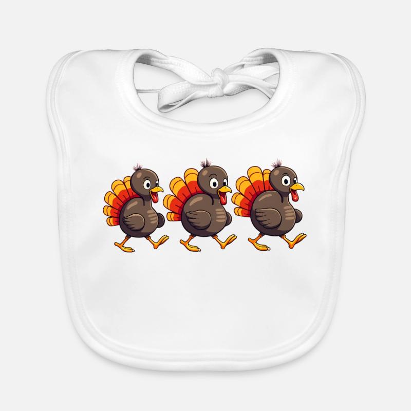 Bébé dinde de Thanksgiving Bavoir bio Bébé