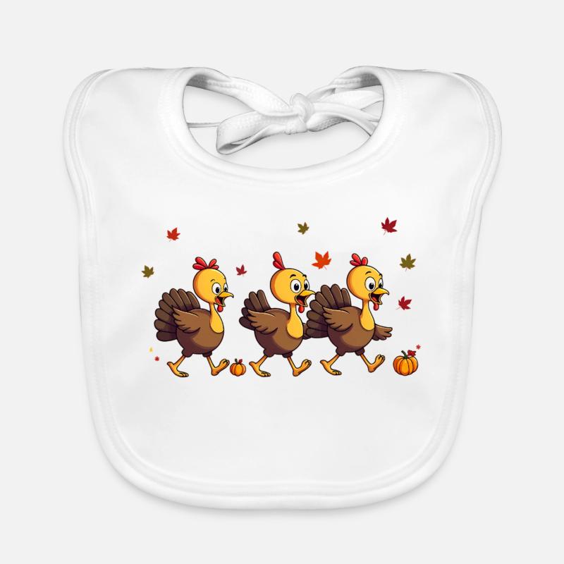 Bébé dinde de Thanksgiving Bavoir bio Bébé