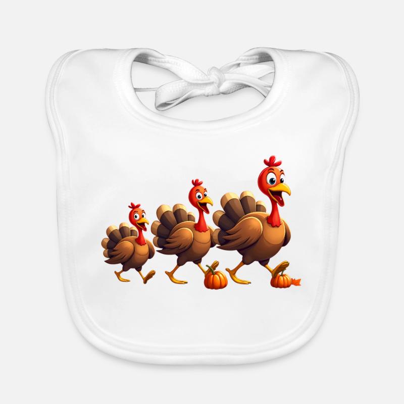 Bébé dinde de Thanksgiving Bavoir bio Bébé