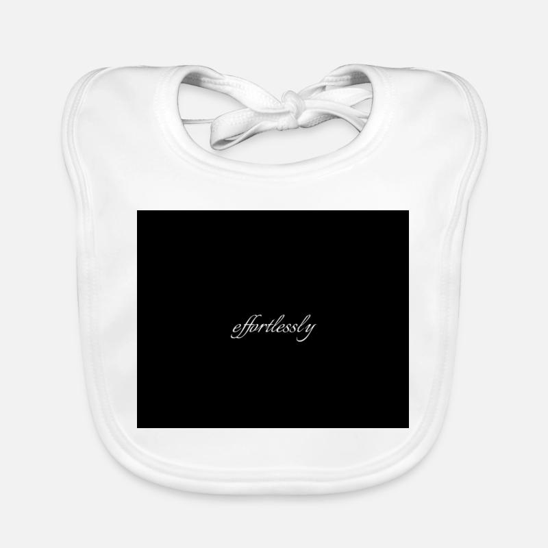 Effortlessly Elegant Script Typografie - Baby Bio-Lätzchen - Weiß