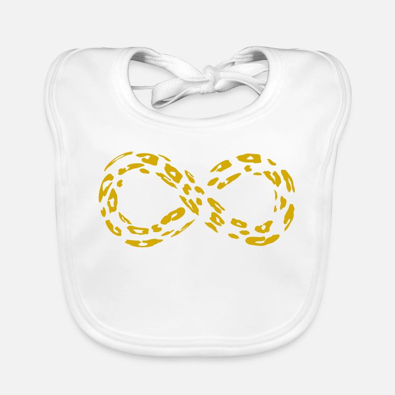 Boucle infinie léopard (alternative) - Bavoir bio Bébé - blanc