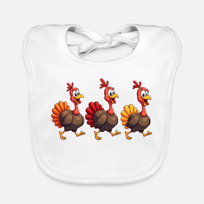 Bébé dinde de Thanksgiving Bavoir bio Bébé